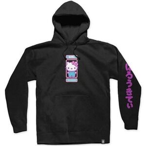 Girl Skateboards‎ x Hello Kitty Pullover Hoodie Mens Medium Black Sanrio NWT